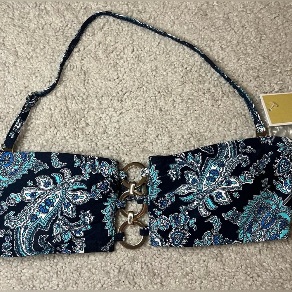 MICHAEL MICHAEL KORS - Paisley Floral Print Bikini Top - Size Small - Picture 2 of 7